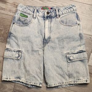 Empyre Light Blue Denim Cargo Shorts Jorts Women's Size 6